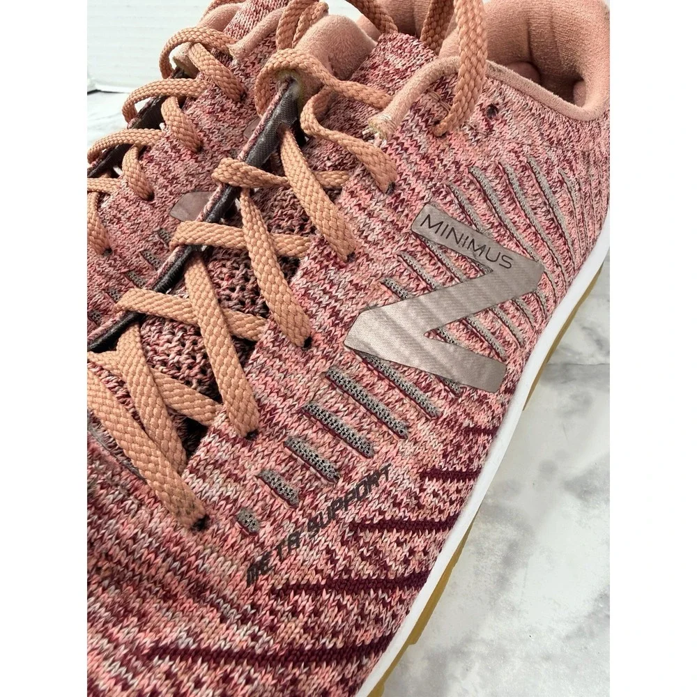 New Balance Women's Minimus  wx20VS7 Sz 9.5  Pink Barefoot Knit Running Sneaker